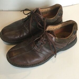 Structured Clark Men's Brown Leather Shoes Dress Casual Size 11